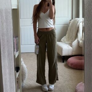 Linen Wideleg Pants